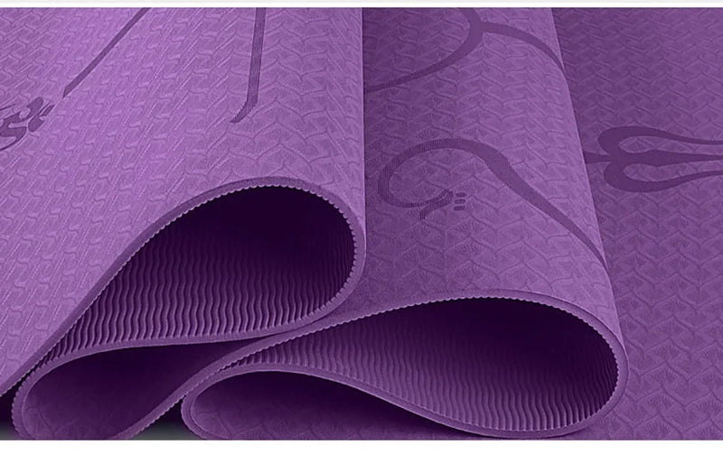 TPE Yoga Mat with Position Line