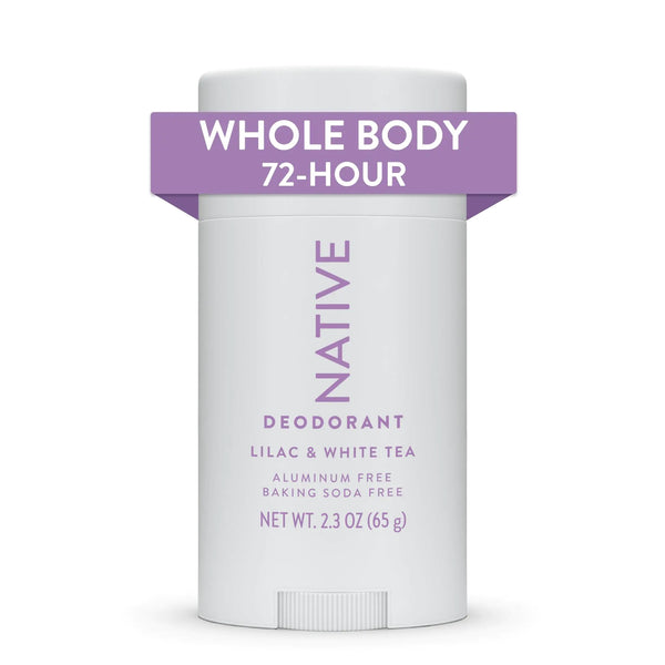 Native Whole Body Deodorant Stick Contains Naturally Derived Ingredients, Deodorant for Men and Women | 72 Hour Odor Protection, Aluminum Free with Coconut Oil and Shea Butter | Lilac & Tea Lilac & White Tea