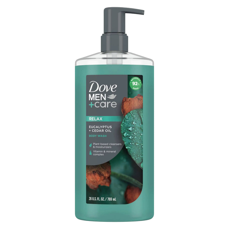 DOVE MEN + CARE Body Wash Eucalyptus + Cedar Oil to Rebuild Skin in the Shower & Deodorant Stick Moisturizing Deodorant For 72-Hour Protection Clean Comfort Aluminum Body Wash + Deodorant Stick