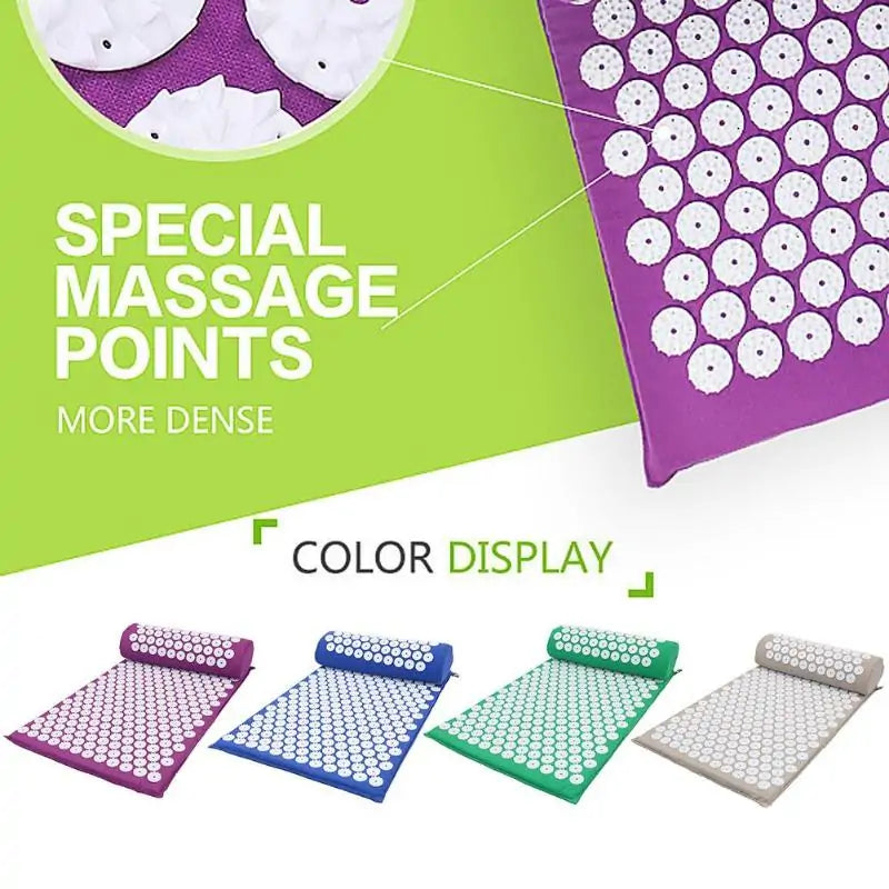 Acupressure Spike Massage Yoga Mat with Pillow