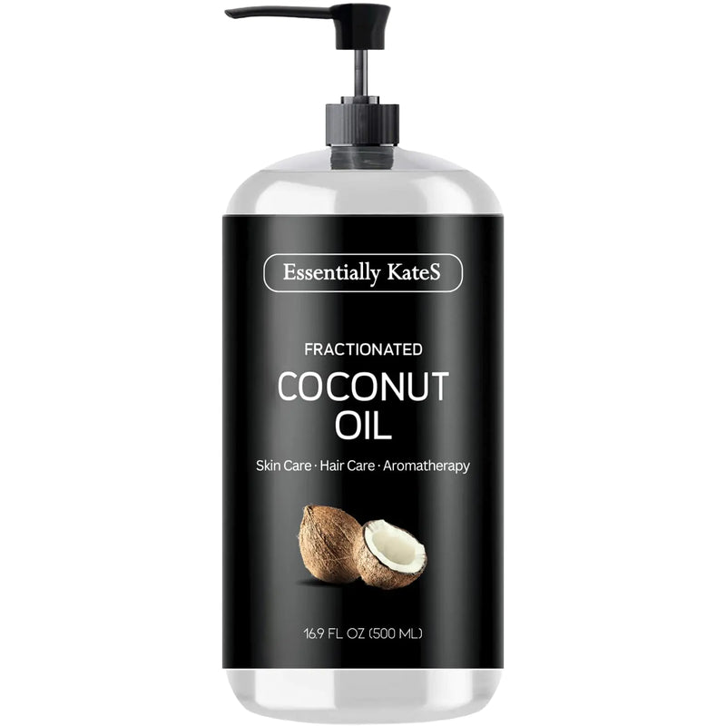 Fractionated Coconut Oil 16.9 Fl Oz (500ML) - Body Oil, Massage Oil, Hair Oil, Nail Oil, and Carrier Oil for Essential Oils, No Scent 16.9 Fl Oz (Pack of 1)