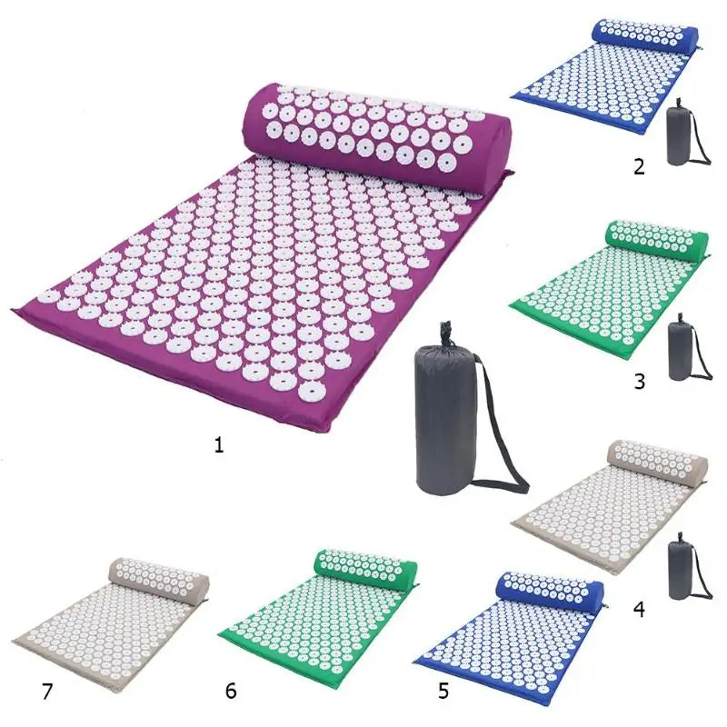 Acupressure Spike Massage Yoga Mat with Pillow