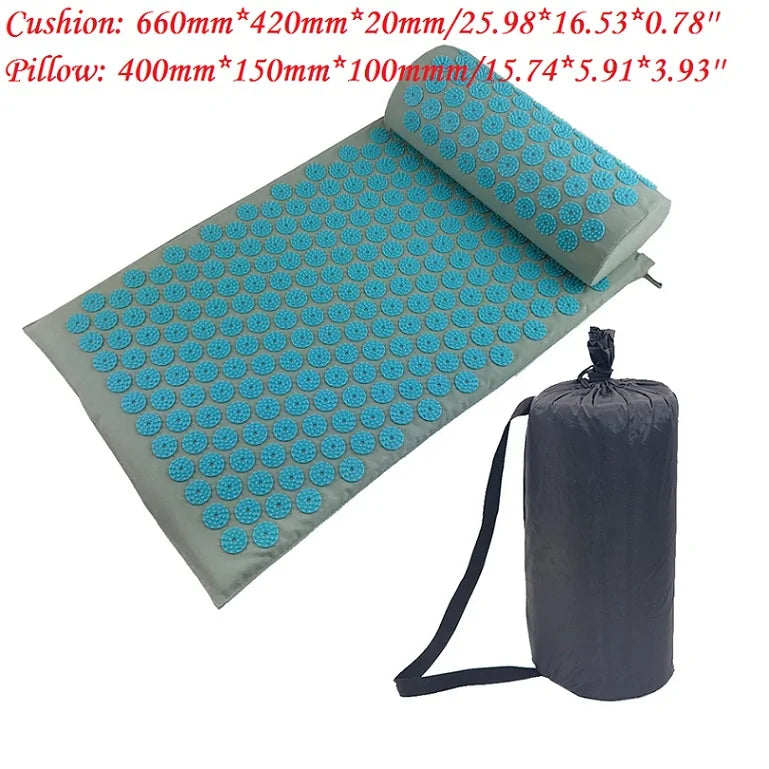 Acupuncture Massage Yoga Spike Mat with Pillow