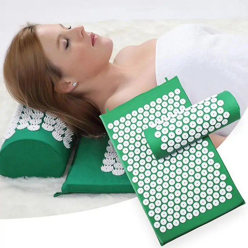 Acupressure Spike Massage Yoga Mat with Pillow