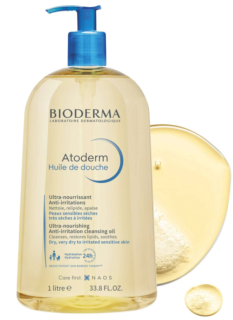 Bioderma Atoderm Shower Oil, Cleansing Oil For Face & Body, Nourishing Cleansing Oil 33.8 Fl Oz (Pack of 1)