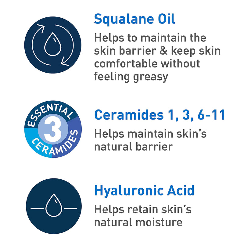 CeraVe Hydrating Foaming Oil Cleanser | Moisturizing Oil Cleanser for Face & Body | Squalane Oil + Hyaluronic Acid + Ceramides | For Dry to Very Dry Skin | Fragrance Free & Residue Free | 19 FL Oz 19 Fl Oz (Pack of 1)