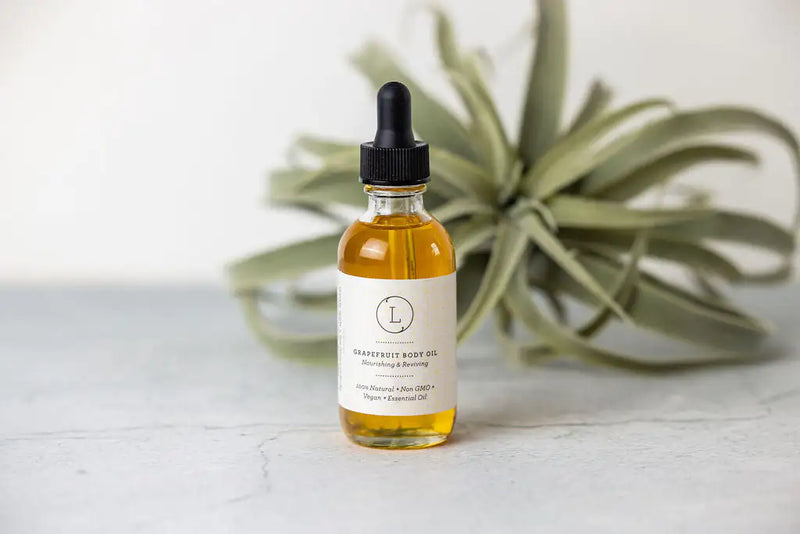 Natural Body Oil with CBD, Grapefruit Moisturizing Body Oil (THC free)