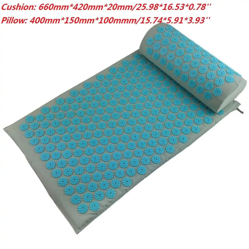 Acupressure Spike Massage Yoga Mat with Pillow